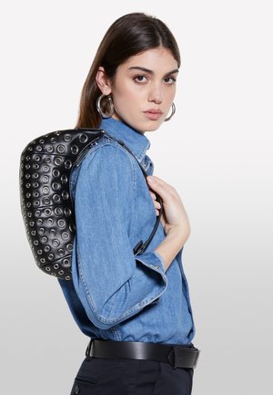Sisley, BLACK BAG WITH EYELETS - Borsa a mano - black