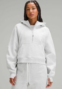 SCUBA OVERSIZED HALF-ZIP - Sweat à capuche - heathered core ultra light grey