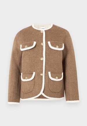 sandro DOUBLE FACE JACKET BASED JILL - Viegla jaka - chatain