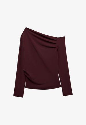 Koton, ONE SHOULDER T-SHIRT. - Camiseta de manga larga - brown