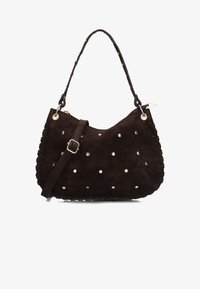 Geselecteerd, suede dark brown