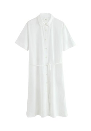 PETITE FIT - SHORT SLEEVE WAIST MIDI - Tričkové šaty - white