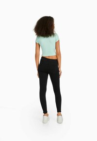 Bershka Vaqueros pitillo - black