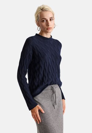 CABLE - Pullover - blue