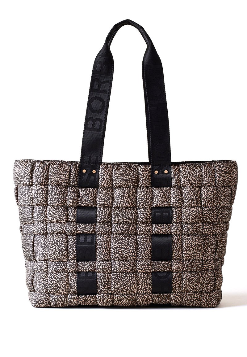 Borbonese STRAPCYCLE LARGE - Shopping bag - op natural black