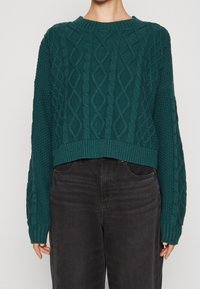 Hollister Co. Stickad tröja - dark green
