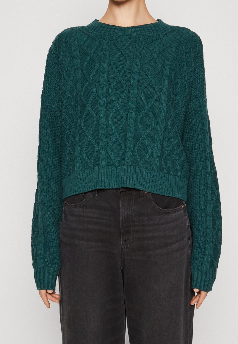 Hollister Co. Stickad tröja - dark green