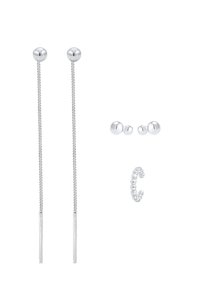 3 PACK BASIC - Fülbevalók - silver-coloured
