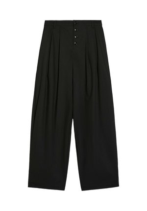 Bershka, SIDE-PLEAT TROUSERS - TROUSERS - Pantalon classique - black