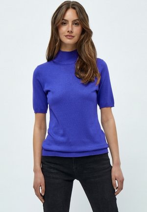 Minus MILIMA ROLL NECK KNIT - T-Shirt basic - royal blue