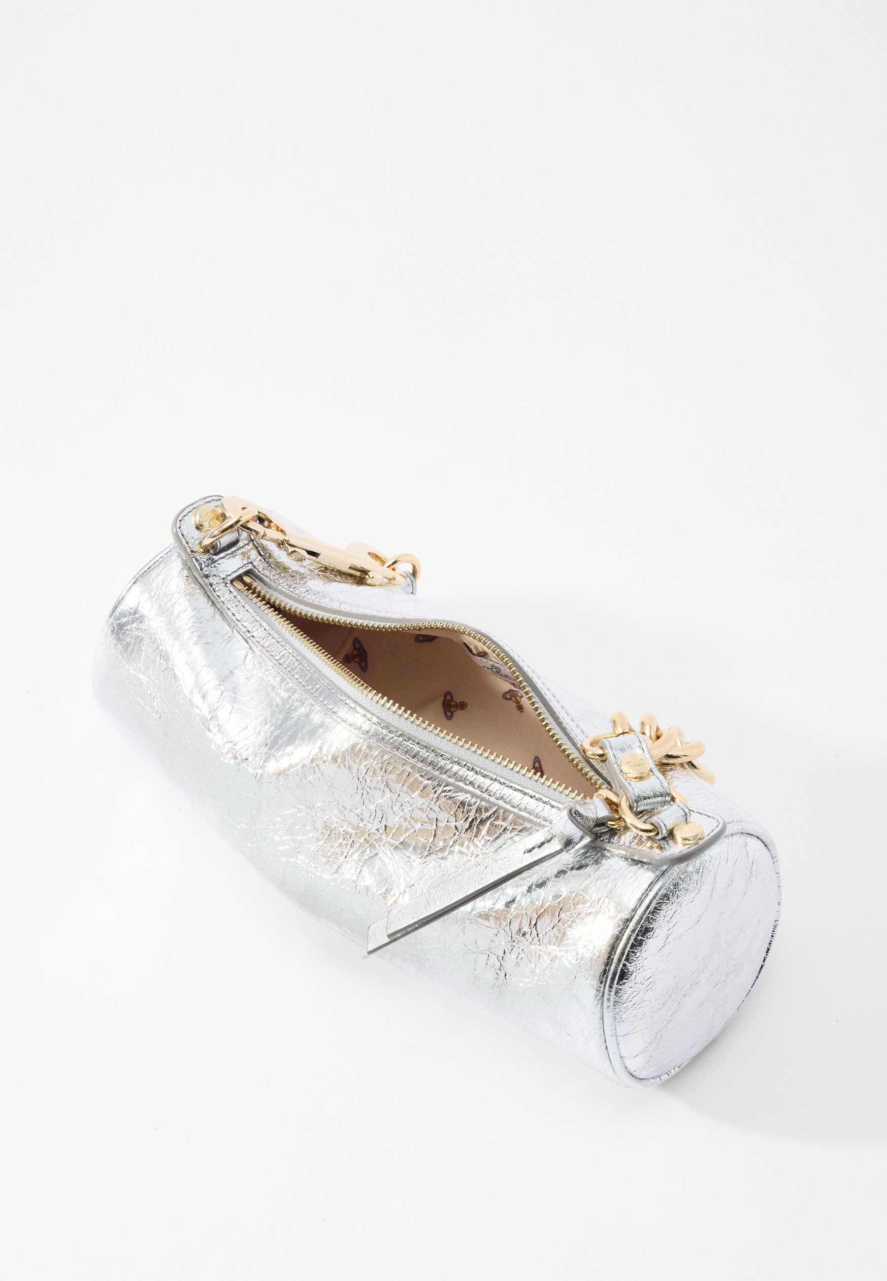 ★Vivienne Westwood★ Cindy Cylinder Tote Bag Silver 4603000 Cindy Cylinder Bag in SILVER | Vivienne Westwood®