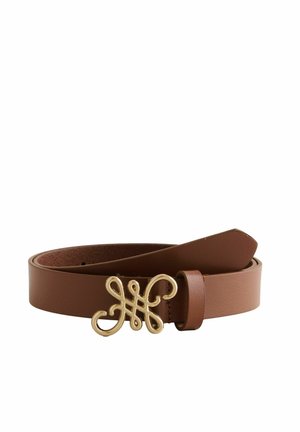 REGULAR STATEMENT BUCKLE  - Curea - tan brown