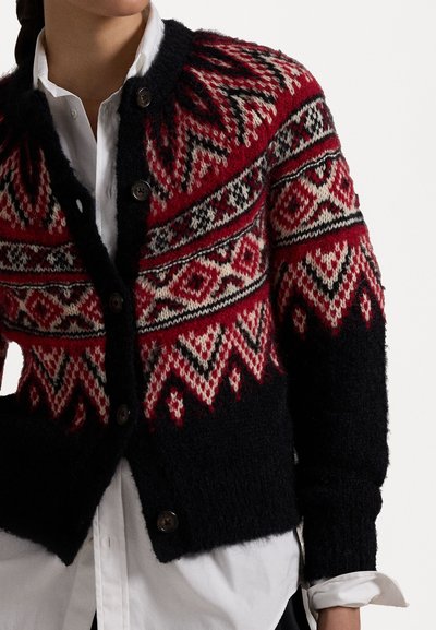 Polo Ralph Lauren FAIR ISLE ALPACA-BLEND CARDIGAN - Kardigán - black multi