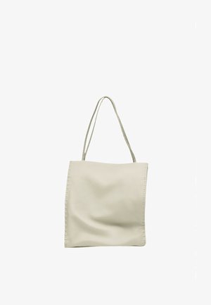 Massimo Dutti, NAPPA LEATHER DOUBLE COMPARTMENT BAG - Handbag - white