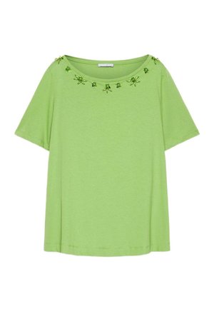 Luisa Viola, T-SHIRT RICAMATA - T-shirts print - verde