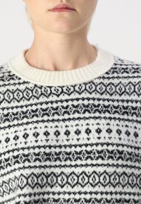 American Eagle CLASSIC CREW NEW FAIRISLE - Pulóver - cream