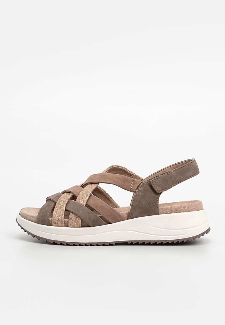 Caprice Sandalen met plateauzool lichtbruin