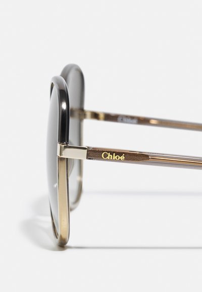 CHLOÉ FRANKY OVERSIZED ROUND ACETATE SUNGLASSES - Päikeseprillid - grey