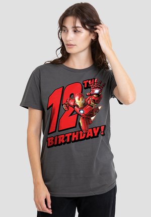 IRON MAN BIRTHDAY 12 - Print T-shirt - anthracite