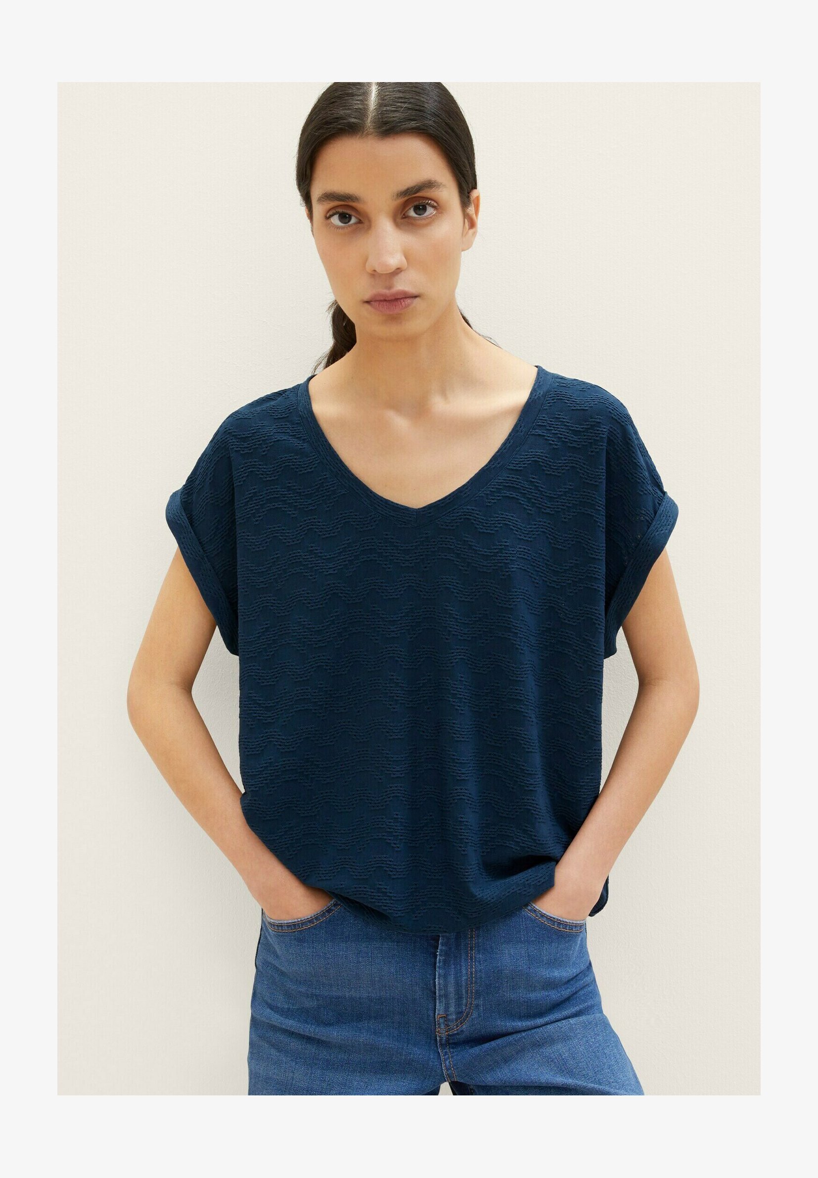 TOM TAILOR T-Shirt Donna Manica Corta - Casual Moderno, Tessuto Sostenibile, Modello 1045563