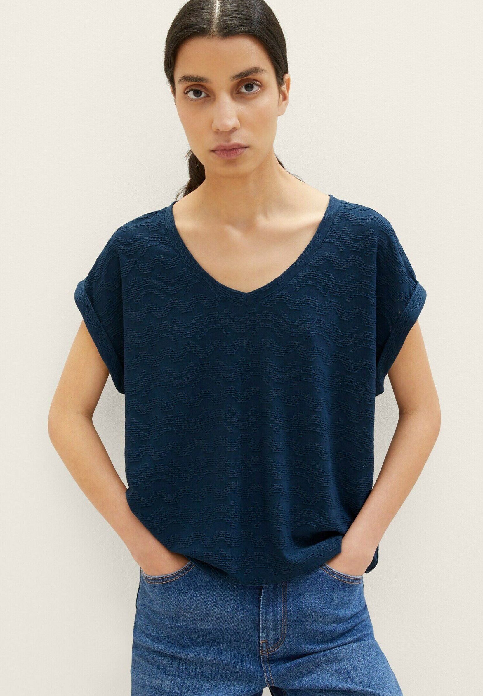 TOM TAILOR T-Shirt Donna Manica Corta - Casual Moderno, Tessuto Sostenibile, Modello 1045563