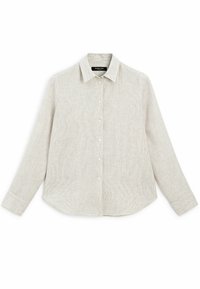 PINSTRIPED FLOWING  - Button-down blouse - light brown