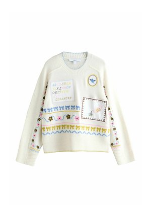 CREW NECK - Pulóver - ecru embroidered