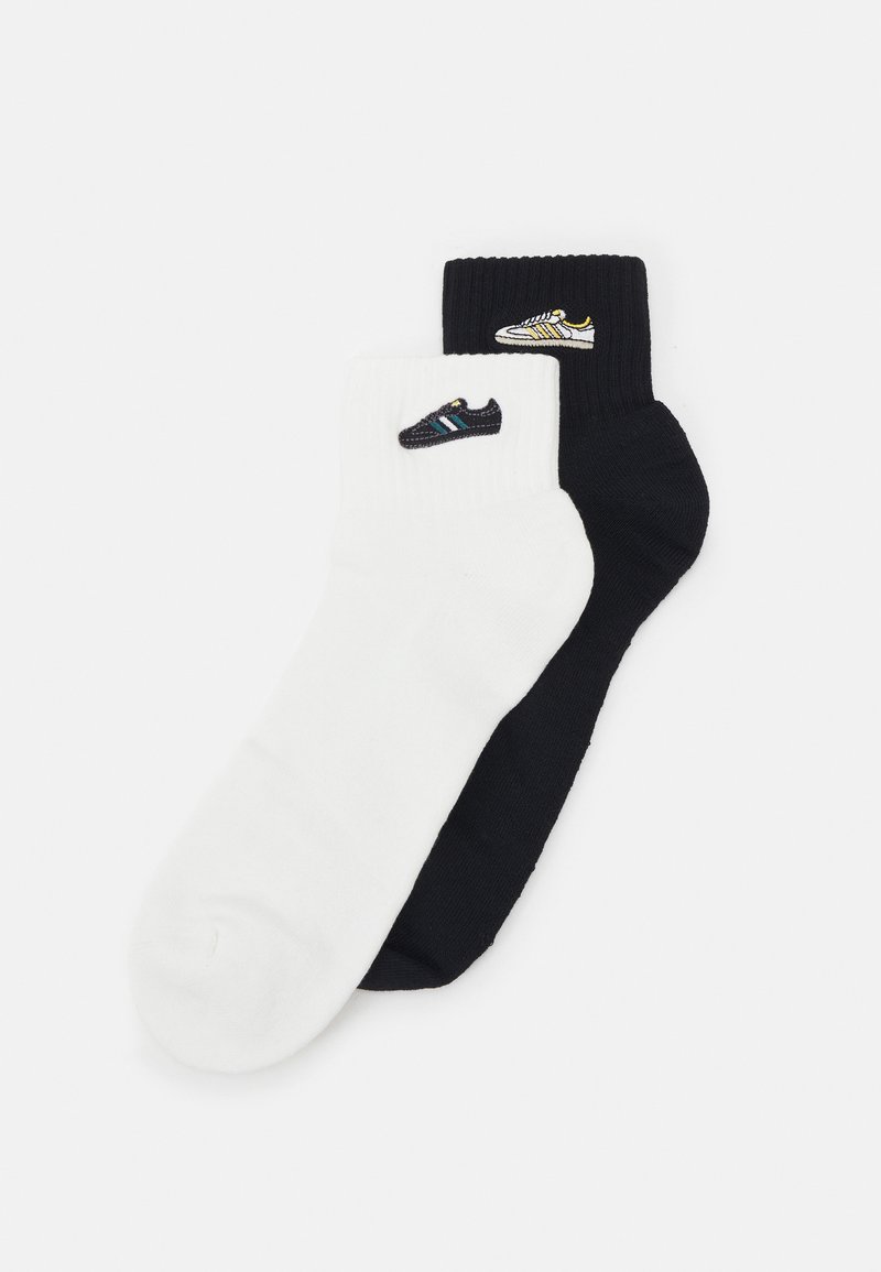 adidas Originals SAMBA ANKLE UNISEX 2 PACK - Κάλτσες - white/black