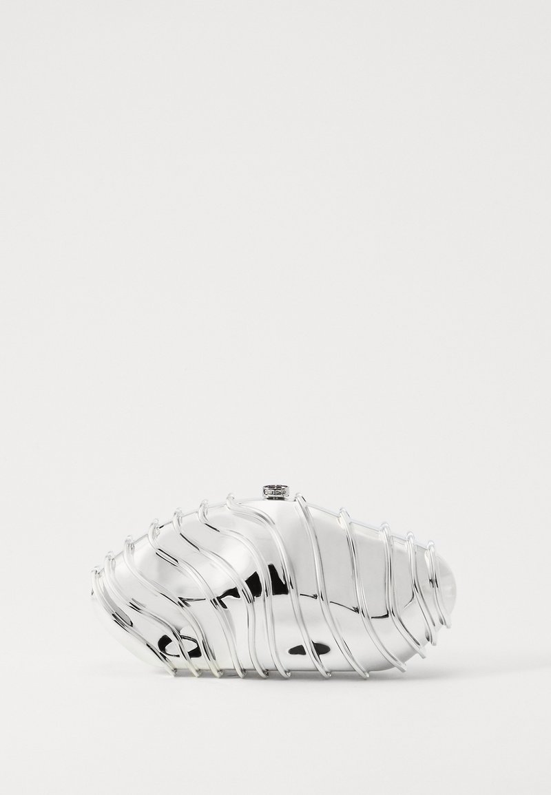 Cult Gaia EZARA CLUTCH - Kuvertväska - shiny silver coloured
