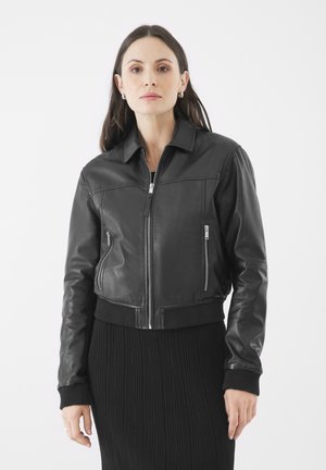 SHEA CROPPED - Leren jas - schwarz