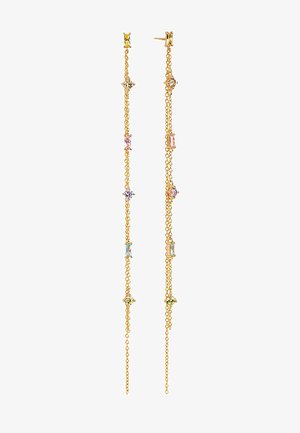 Sif Jakobs Jewellery PRINCESS DOUBLE CHAIN - Boucles d'oreilles - rainbow and gold coloured
