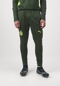 Puma BVB BORUSSIA DORTMUND TRAINING PANTS - Fanartikel - myrtle/yellow alert