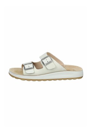 Pantolette flach - beige