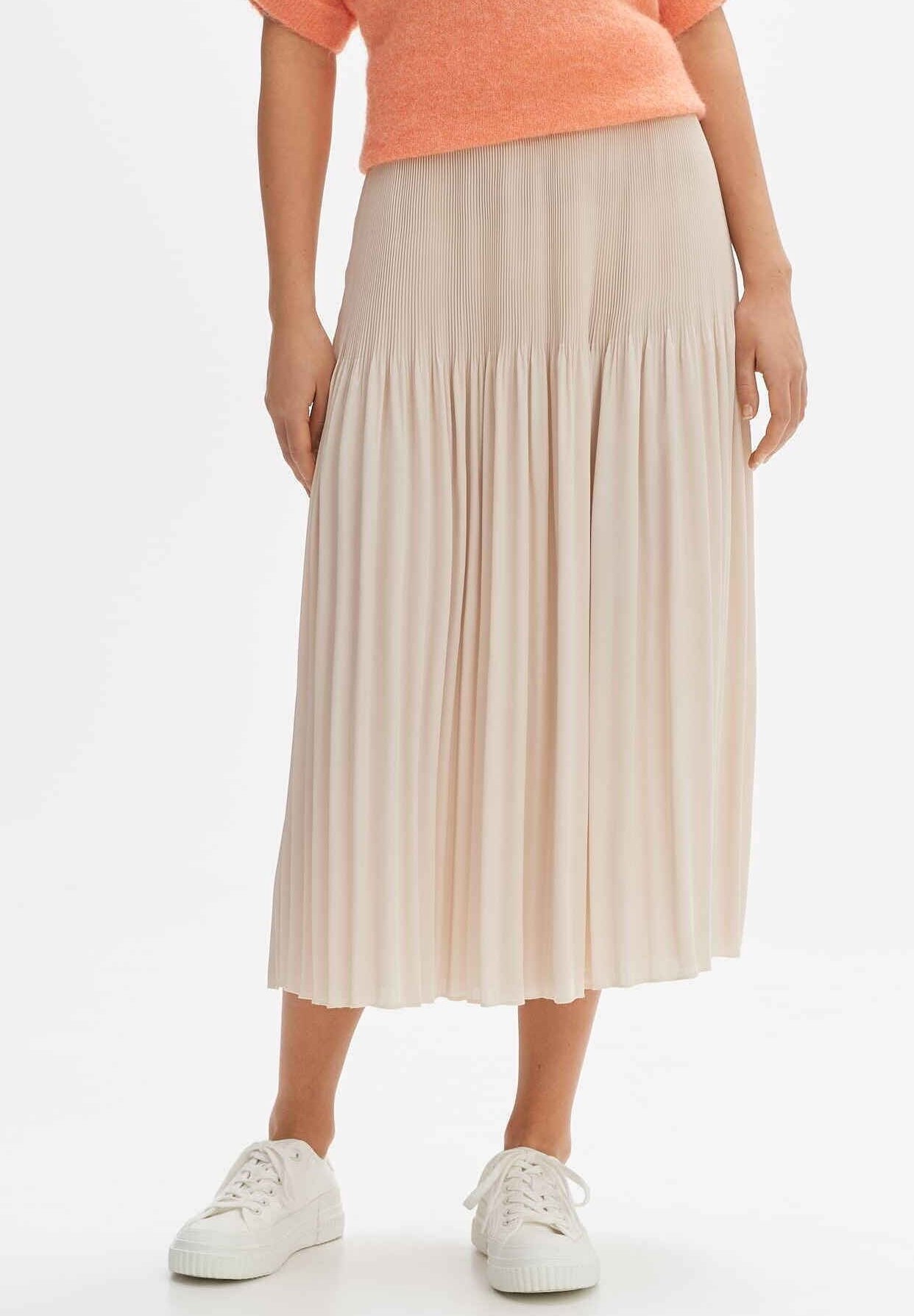 Jupe Asymétrique Fantaisie Leslie Monte Carlo - Taille 40, écru Et Beige, 97% Coton / 3% Spandex - Occasion Très Bon état