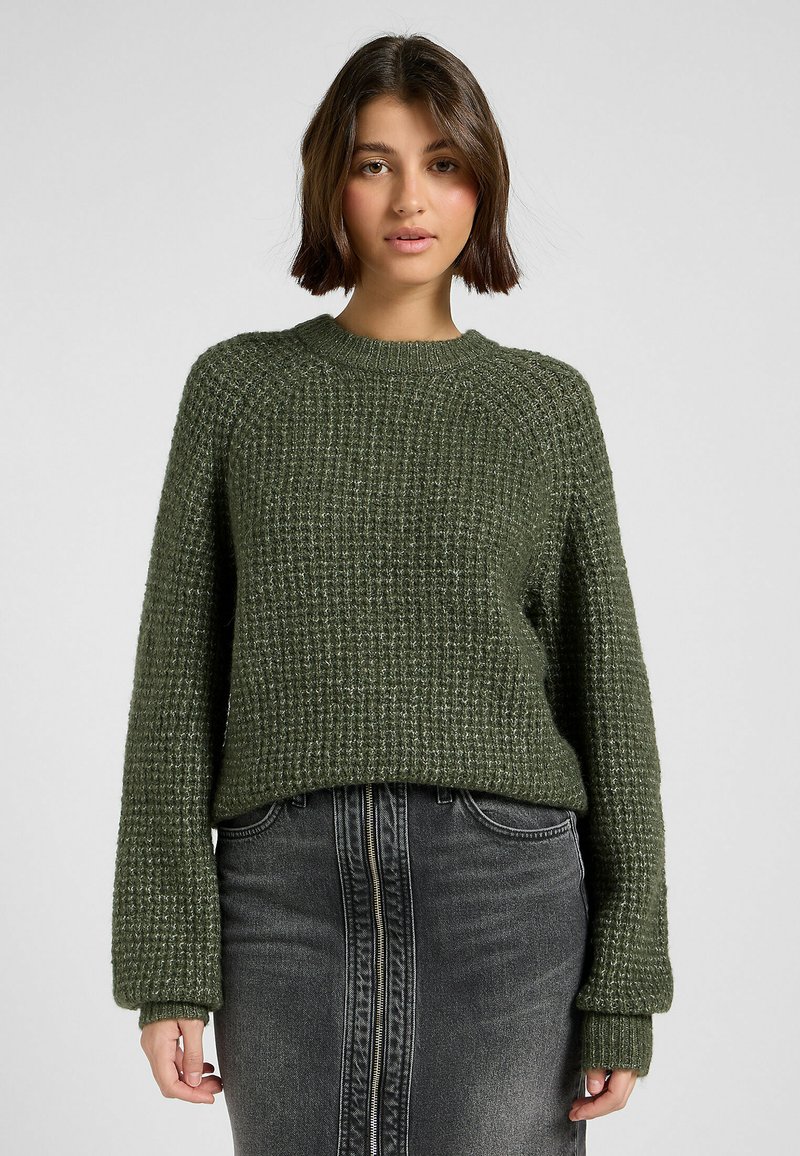 Lee LONG SLEEVE - Neule - olive gray
