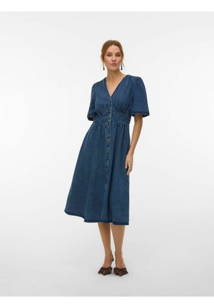 VMMELANEY MIDI - Vestito di jeans - medium blue denim
