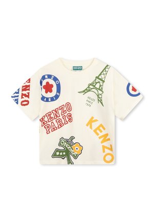 À MANCHES COURTES - T-shirt imprimé - ivoire