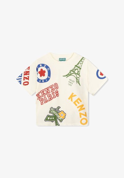 KENZO kids À MANCHES COURTES - T-shirt imprimé - ivoire