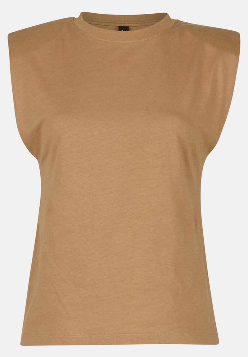 Damen T-Shirts | Eksept by Shoeby SHOULDER PADDING TEE Top brown/braun - KR16334 Damen T-Shirts | Eksept by Shoeby SHOULDER PADDING TEE Top brown/braun - KR16334