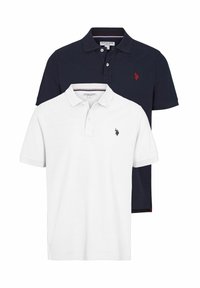 ALFRED 2-PACK - Bluză polo - darksapphire white