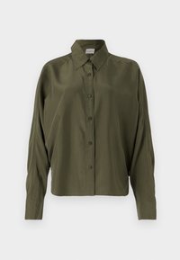 PLEATED SHIRT - Skjortebluse - forest green