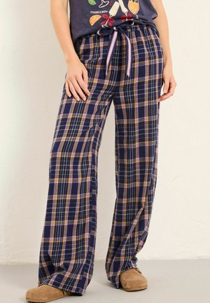 Pyjama bottoms - navy metallic check