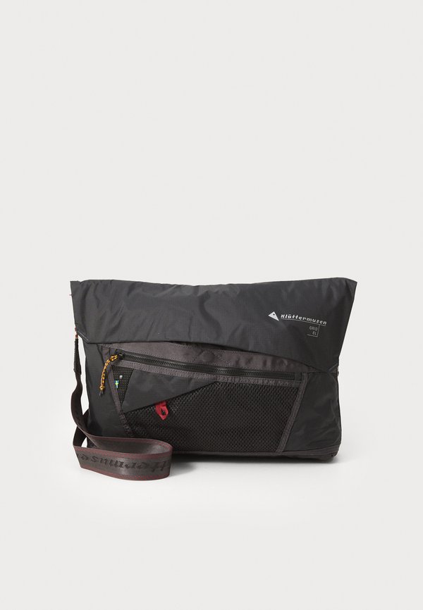 GRID MESSENGER BAG UNISEX - Cross body bag - raven