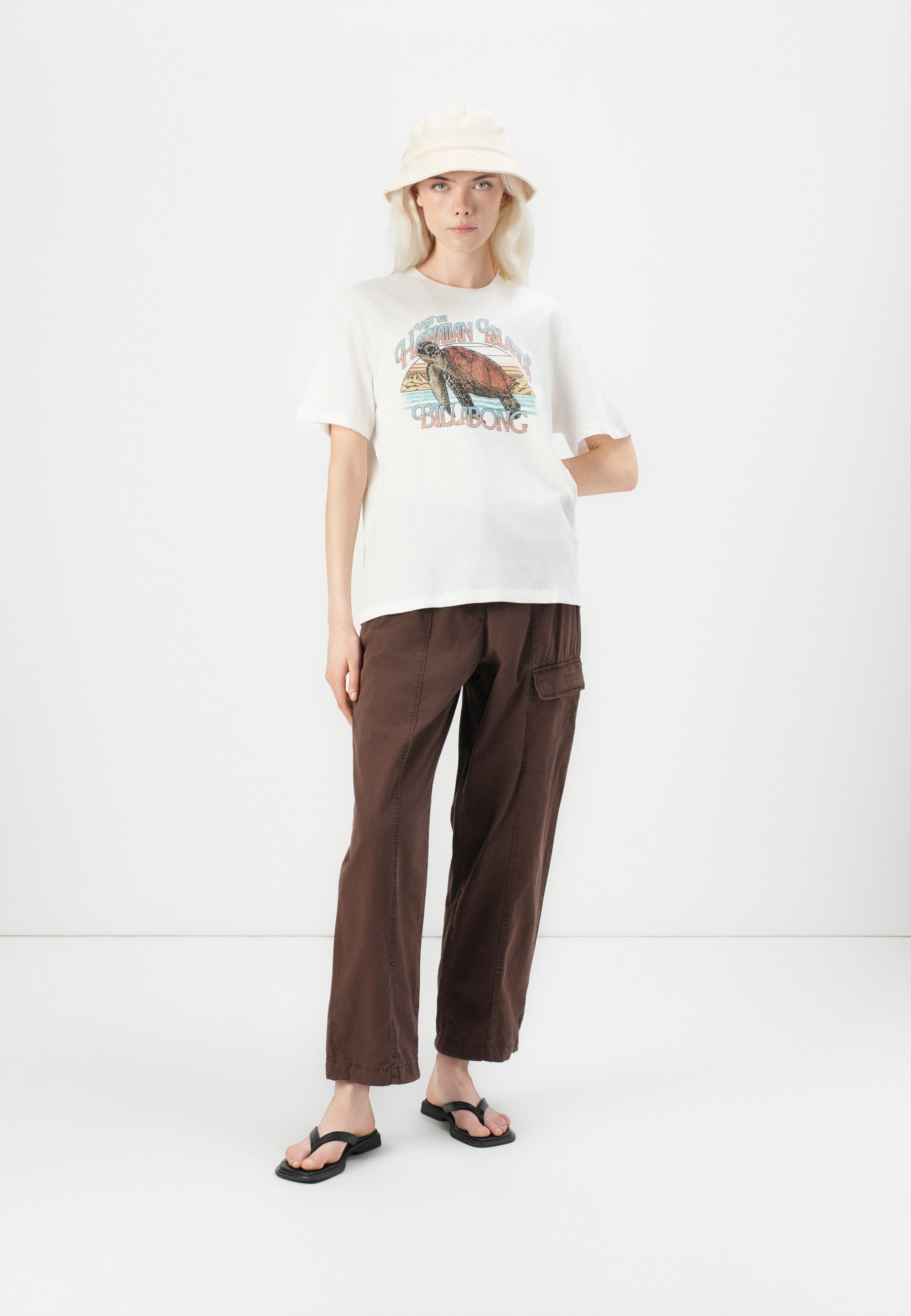 売れ筋商品|||ビラボン Tシャツ レディース トップス ON VACAY - Print T-shirt - salt crystal ビラボン Tシャツ レディース トップス ON VACAY - Print T