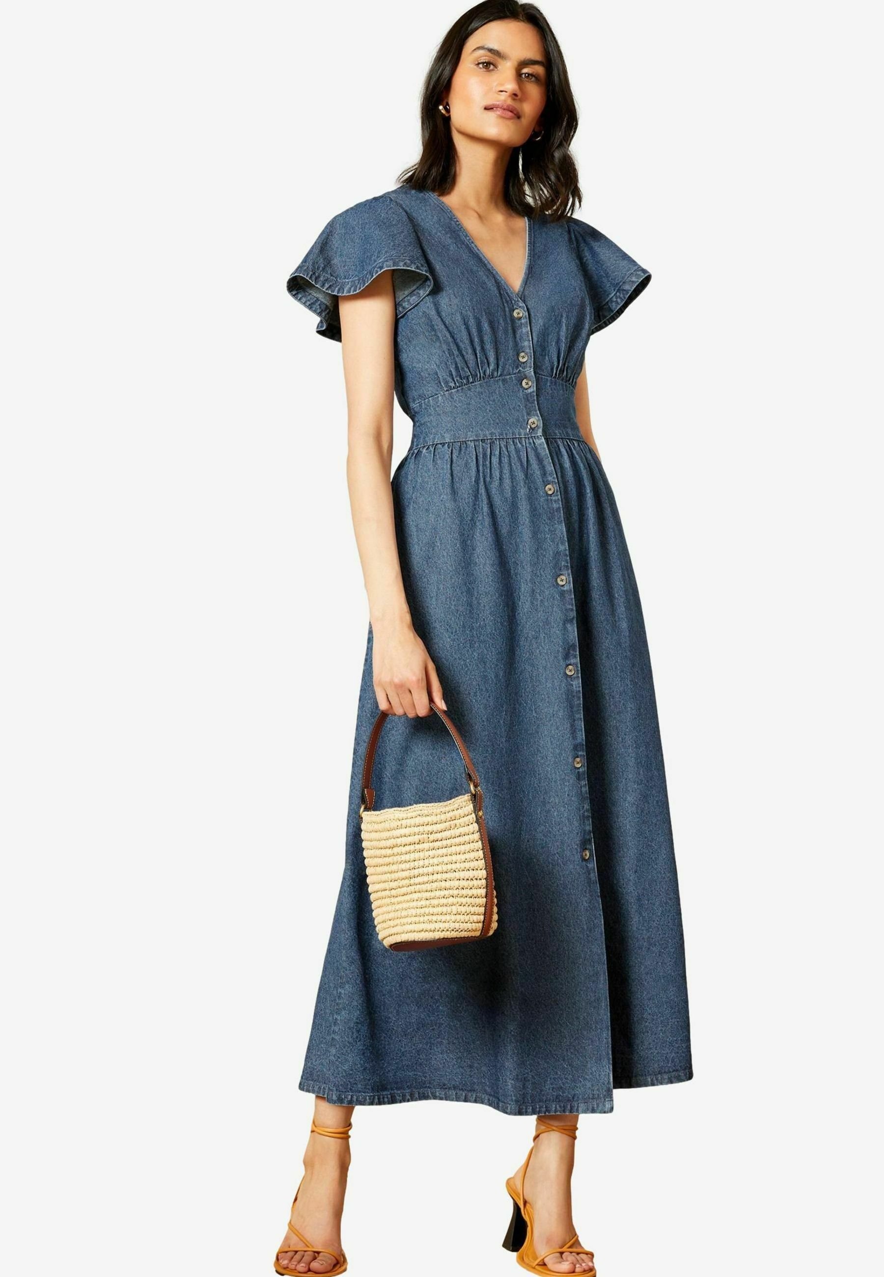 Rosemuse denim puff sleeves dress サックス denim puff sleeves dress – BUNNY APARTMENT