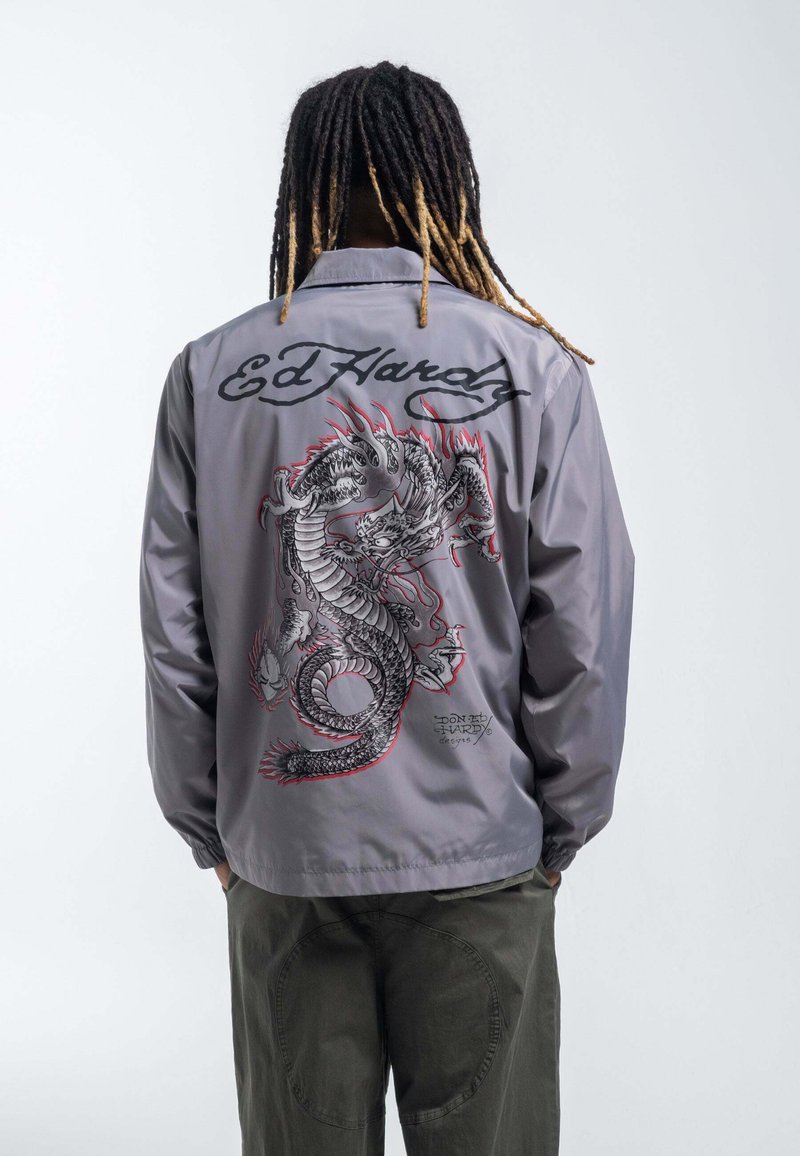 Ed Hardy - FIREBALL DRAGON COACH - Light jacket - grey, Enlarge