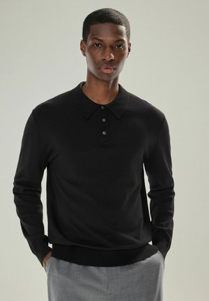 REGULAR FIT -LONG SLEEVE  - Pulóver - black