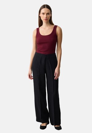 WIDE - Stoffhose - black
