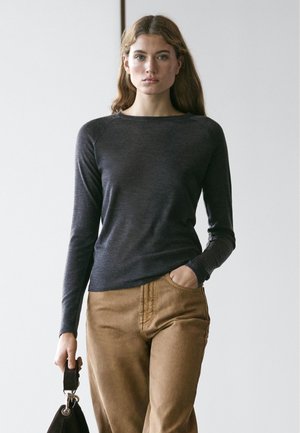 RAGLAN SLEEVE - Strickpullover - dark grey