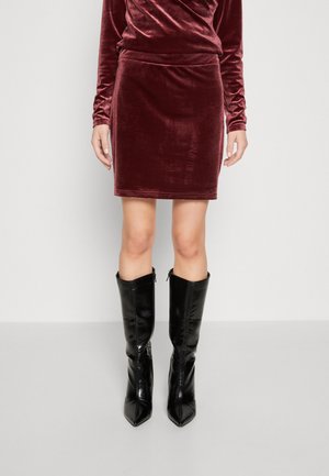 Pieces PCJOANNA SKIRT - Μίνι φούστα - tawny port